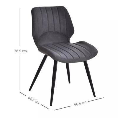 China High Durability Minimalist Faux Leather Padded Dining Chairs Scratch Resistance for sale