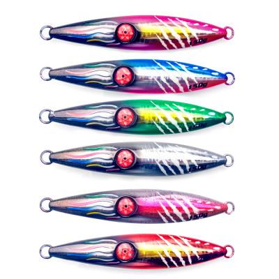 China Fishing Activity 57# 150g Metal Jig Lure Outside Import Japan Slow Sinking Jigs Metal Hard Baiting Luminous Lure Fish Bait for sale