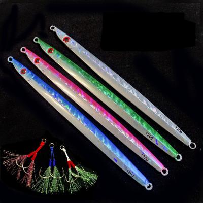 China Lead 36# 120g 160g 200g Bait Artificial Lure Metal Bait Lure Fish Lure Bait Jig Metal Slow Fishing Bait With Helper Hook for sale