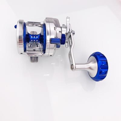 China Clicker System For Action Tuning Full Metal WSF06 6.3:1 Slow Durm 13kg 1500 Reel Casting Blue Speed ​​Deep Sea Boat Fishing Reel Metal Saltwater Basting Reel for sale