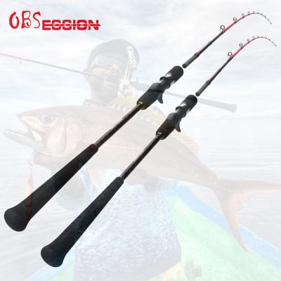 China Carbon Monster Casting 2 Section FUJI Ring Guide 198cm Shore Casting Rod Slow Pitch Blanks Fishing Rods Wholesale Casting Rod for sale