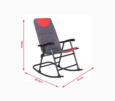 China Portable Foldable Chair Luxury Comfortable Folding Rocking Padded Camping Chair for sale