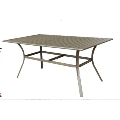 China Resonant PANEL Garden Furniture 7pc Sets Outdoor Sling Chair Metal Slat Table Table Sets For Outdoor Activity for sale