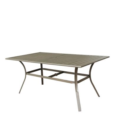 China Wholesale Waterproof High Quality Furniture Table Outdoor Patio Furniture Garden Metal Slat Dining Table for sale