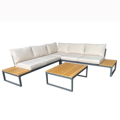 China Factory Wholesale Weather Resistant Outdoor Furniture Garden Furniture Aluminum 4 Pieces Sofa Set for sale