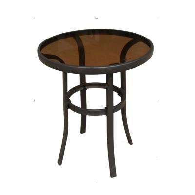 China PANEL Garden Furniture 3pc Bistro Sets Outdoor Metal Slat Table Table Sets for sale