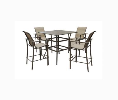 China Outdoor Weather Furniture Bestselling Furniture 5pc Flange Bar Chat Set Garden 5pc Bar Dining Set for sale