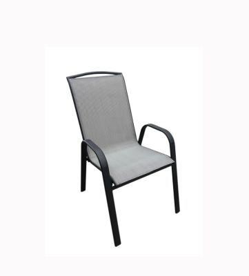 China Weather Outdoor Furniture Hot Seller Outdoor Furniture Stacking Chair Patio Dining Set Sling Chair for sale