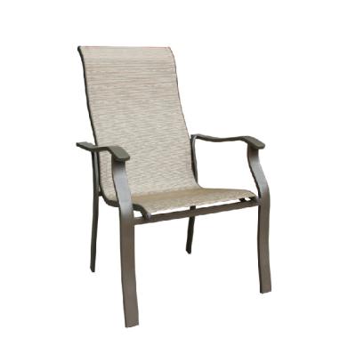 China All Weather Outdoor Furniture Textile Dining Patio Stacking Lawn Chairs Outdoor Garden Backyard Modern Minimalist for sale