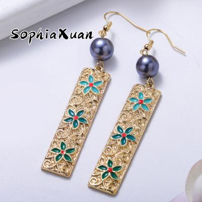 China Wholesale SophiaXuan fashion bauhinia flower earrings boho hawaiian samoan chic earrings hawaiian jewelry jewelry for sale