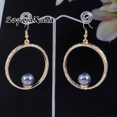 China SophiaXuan Fashion Hawaiian Simple Pearl Earrings Guam Gold Filled Hawaiian Jewelry Polynesian Earrings 14k Gold Jewelry Wholesale for sale