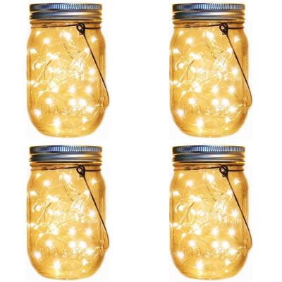 China Hot Sale 30 LED Garden Solar Hanging Lanterns Garden Outdoor Lights Mason Jars Decor Lights for Patio Party for sale