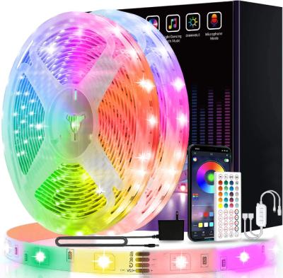 China Desktop 50ft Led Strip Lights Music Sync Color Changing 10m Led Strip Lights With Phone App Control And Remote for sale