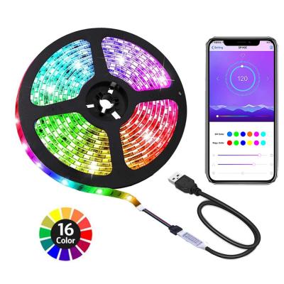 China Mini Desktop Smartphone App Tooth RGB USB 5V Led Blue Strip Light For TV Decoration Car for sale