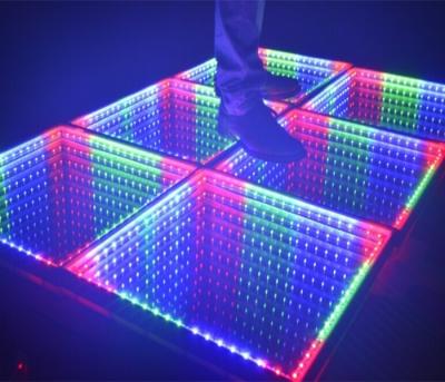 China Wedding Promotional 3D Panel Mirror Led Dance Floor To Wedding Nightclub DJ Disco Bar for sale