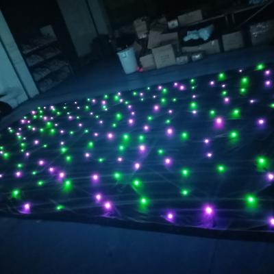 China Wedding Party Stage Performance Wholesale Price Full Color Disco RGB Led Starlit Curtain for sale