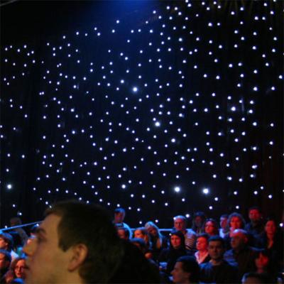 China 3A(Power Supply) 10A(Control PCB) 4*6M Hot Sale LED Star Light Customized Flexible Stage Curtain LED Fabric Decoration Black Background for sale