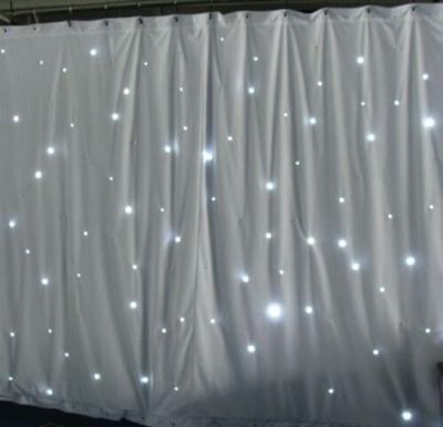 China Anywhere You Want Theater Effect Background LED Star Glitter White Curtain For Stage Backdrop Nightclub for sale