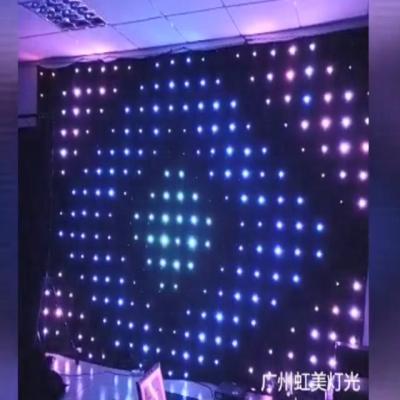 China Sound Active Party Club KTV Star DMX512 Fabric RGB Vision Curtain RGB Software Video Curtain RGB Software Active Party Club KTV Show For DJ Booth Matrix for sale