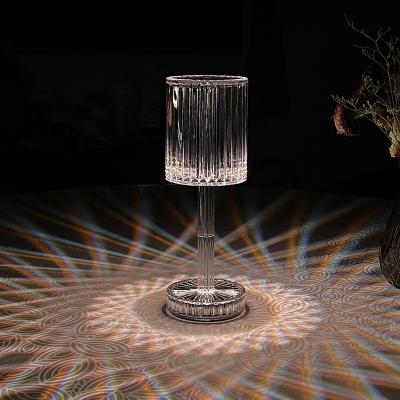 China Modern Acrylic Luxury USB Rechargeable Crystal Table Lamp 16 Colors Touch Led Desk Light For Bedroom for sale