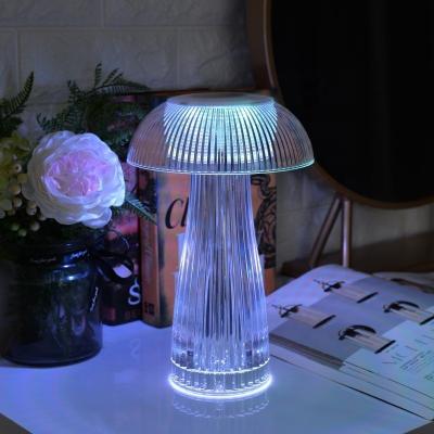 China Modern Lamps USB Dimmable Crystal Table Lamp Nightstand Light LED Mushroom Touch Control for Living Room for sale