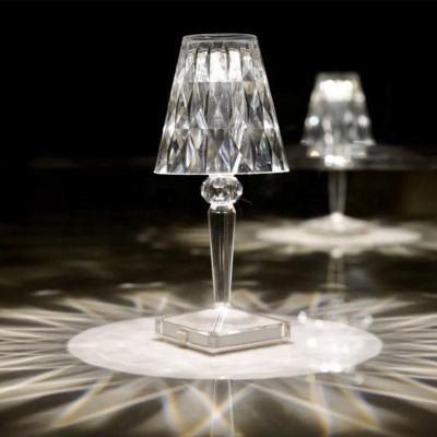 China Modern Diamond Crystal Bedside Desk Light Home Decoration Touch Table Lamp RGB Color With Outdoor for sale