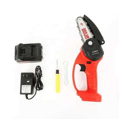 China 2-Stroke 18V/21V Cordless Electric Chainsaw Li-ion Battery Power Chainsaw For Wood Cutting for sale