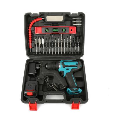 China Power rechargeable cordless drill lithium battery 12V/18V/20V electric current drill two-speed kit ZJ718 for sale