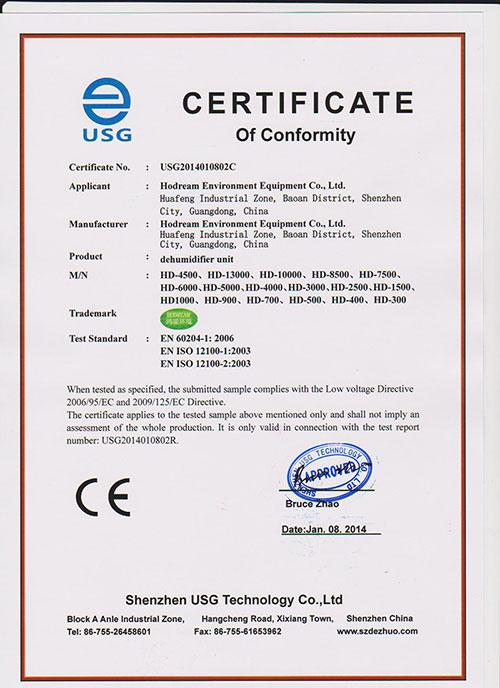 CE - Shenzhen Hodream Environment Equipment Co., Ltd.