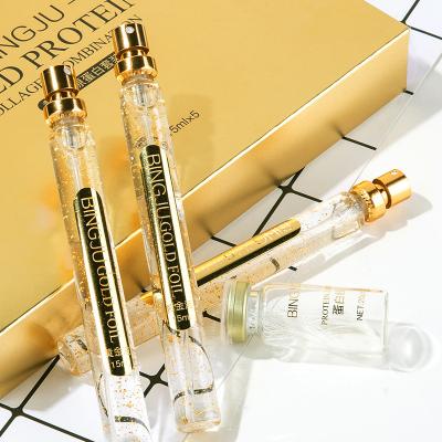 China Factory Price Gold Anti Aging Thread Trimming Facial Line Anti Wrinkle Gold Protein Peptide Lift Collagen Care Fface Lift Thread for sale