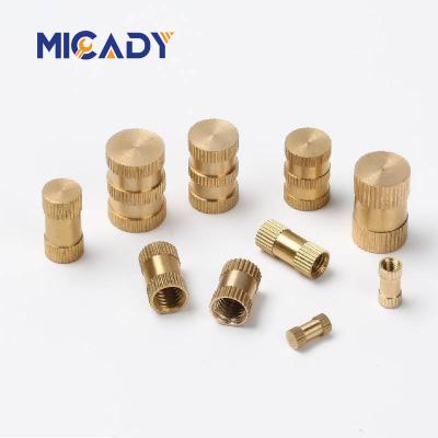 China Heavy Industry Brass Thread Multi Insert Brass Blind Hole Nut Brass Recessed Injection Plastic Knurled Nut for sale