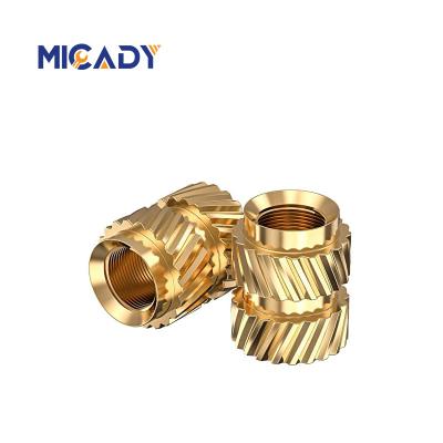 China Heavy Industry Insert Knurled Nuts Brass Heating Casting Copper Wire Hot Melt Inserts Nut for sale