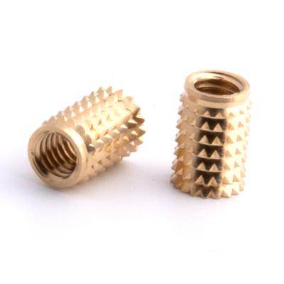 China Heavy Industry Brass M4 M5 M6 M8 M10 Drive In Threaded Inserts Fastener Nuts 001 002 For Plastic And Wood for sale