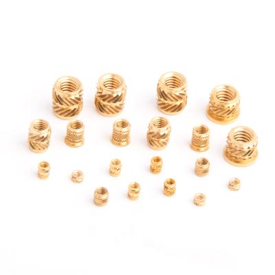 China Heavy Industry Solid Brass Pure Copper Metric Round Shape Outside Diameter Thread Knurling Insert MT MTH Nuts for sale