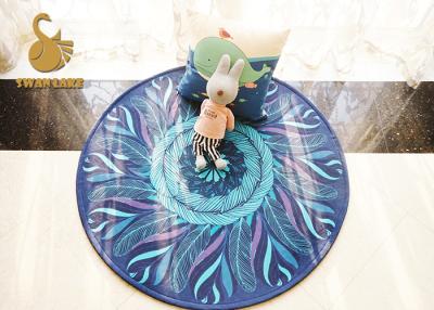 China 100% Polyester Material Round Entrance Rugs Anti Slip Without Chemical for sale