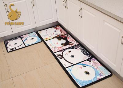 China Fashion Design Machine Washable Kitchen Mats Comfortable Heat Transfer Print for sale