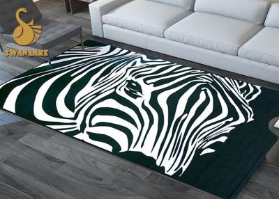 China Microfiber Polyester Bed Sitting Room / Bedroom Area Rugs Custom Easy Cleaning for sale