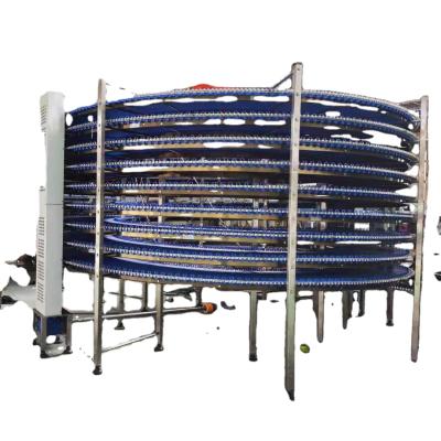 China Heat Resistant SUS304 Spiral Tower Screw Conveyor Flexible Bread Pizza Cooling Cooler Cake for sale