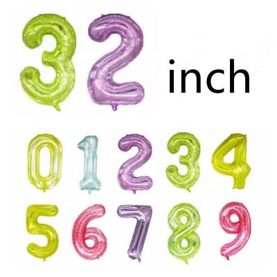 China Creative Big Size Crystalline Gift Toy 163240Inch Number Balloons For Partyneeds Performance Balance Sheet Dress Up Birthday Deco for sale