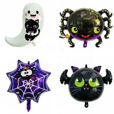 China Large Size Gift Toy Decoration Spiderweb Bat Witch Pumpkin Foil Balloons For All Saints Day All Hallows Day Hallowmas Halloween Decoration for sale