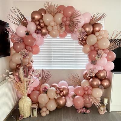 China Gift Toy Decoration Rosewood Rose Latex Latex Foil Balloon For Mother's Day Wedding Bride To Be Birthday Party Supplies Decoration for sale