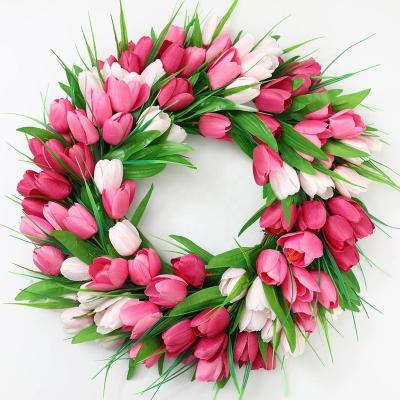 China Artificial Flower Home Deco Creative Simulation Lovely Wreath Flowers Wreath For Home Valentine Christmas Easter Gift New Year Decoration Mothers Day for sale