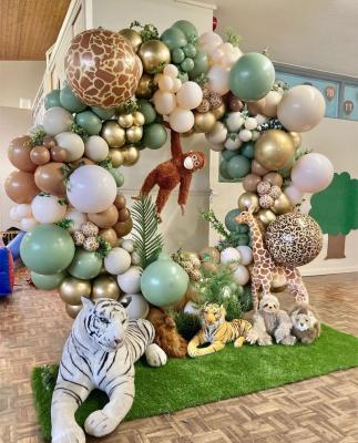 China Party Festival Supplies Wild Green Brown Nude Safari Animal Print Balloon Arch Garland Kit One for Birthday Baby Shower Party Indoor Outdoor Decor for sale