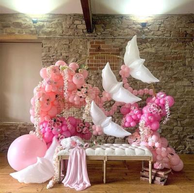 China Decoration Wedding Party Anniversary Celebration Pink Chrome Color Peace Dove Theme Balloon Arch Garland Kit for Girl Birthday Shower Party Wedding Anniversary Bridal Decoration for sale