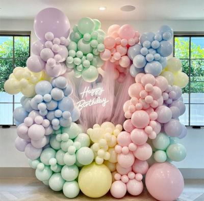 China Colorful Latex Macaron Colors Balloons Arch Garland Kit for Girl Birthday Baby Shower Party Garden Decoration for sale