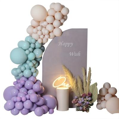 China Majestic Purple Green Colors Latex Nudity Balloons Arch Garland Chain Kit For Birthday Proposal Pool Party Garden Windows Wedding for sale