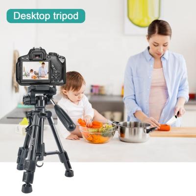 China Amazon JEIFN Q100 Mini Tripod 3 Camera Stand Desktop Tripod Sections Tripod for Mobile Phone Head Black Desktop Three Way Tripod for sale