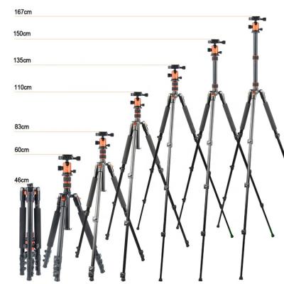 China Factory Wholesale PORTABLE Photographic Aluminum Ball Digital Camera Tripod 360 Head Tripod For Travel Camera Phone Monopod for sale