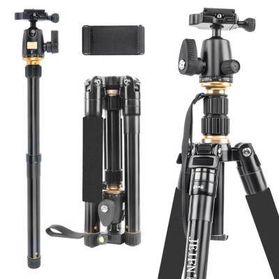 China Amazon Hot Selling Professional Aluminum Q666 Aluminum Alloy Camera Tripod Tripod Monopod Stand Mobile Phone Video Selfie Stick for sale