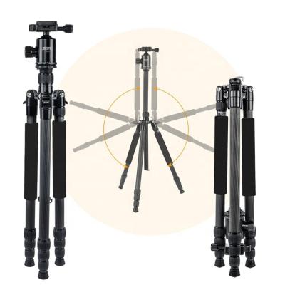 China Q668C Digital Camera Carbon Fiber Tripod Multifunctional Monopod for DSLR Camera for sale